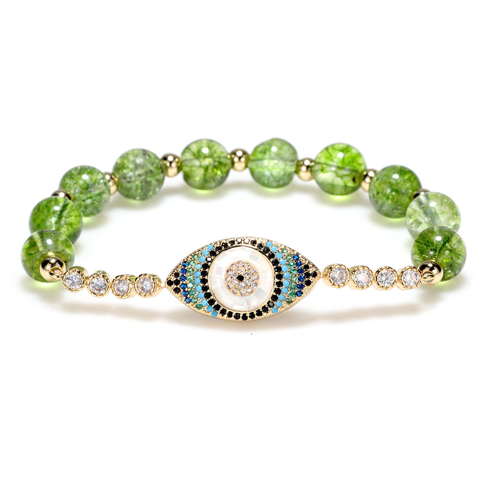 Wholesale Evil Eye Peridot Zircon Bracelet